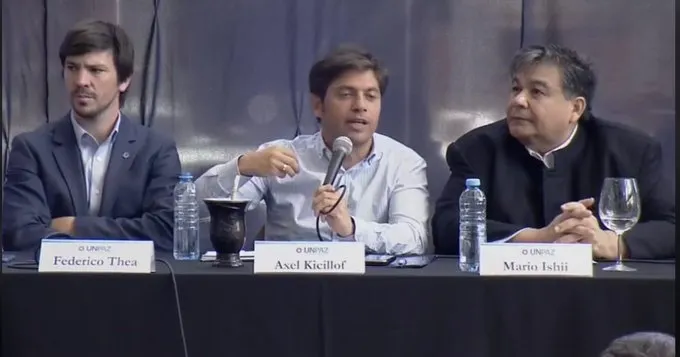 Kicillof expuso junto al rector de la Unpaz y el intendente Mario Ishii