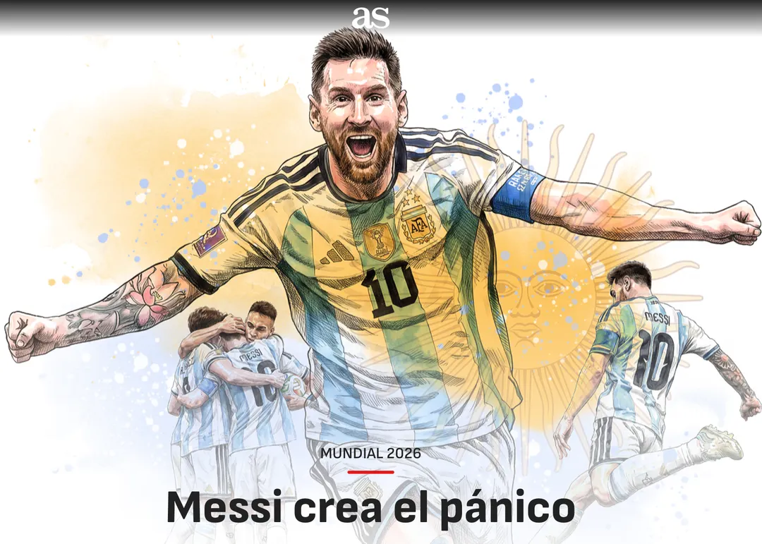 AS, con el foco en Lionel Messi.