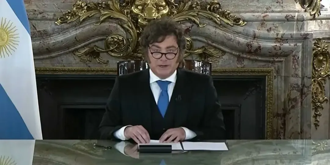 El Presidente terminó su discurso con un Viva la Patria.
