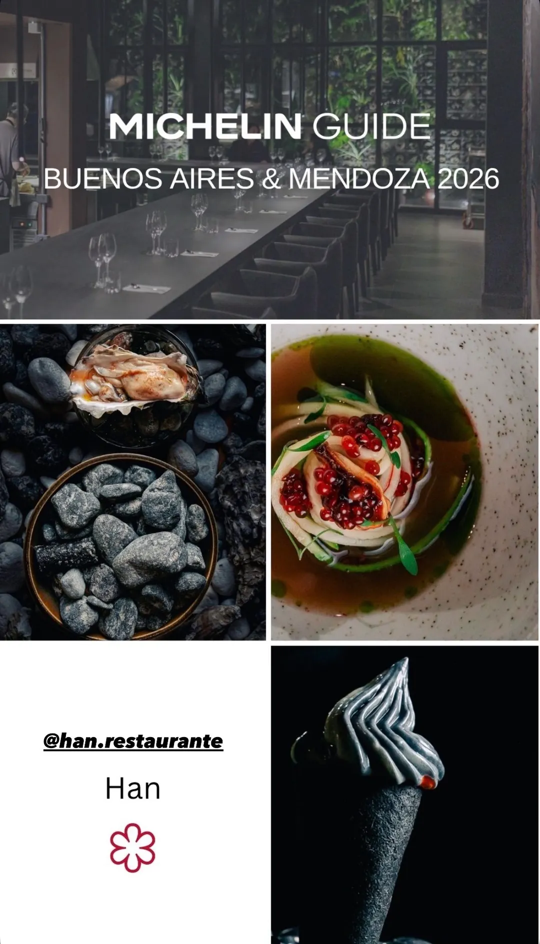 Han: el restaurante que se incorpora a la lista de galardonados con estrellas de Buenos Aires.