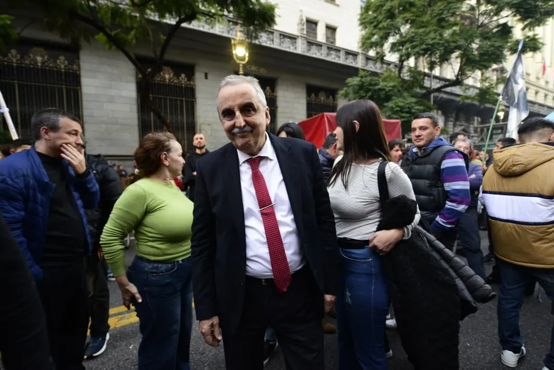 Guillermo Moreno en la marcha universitaria