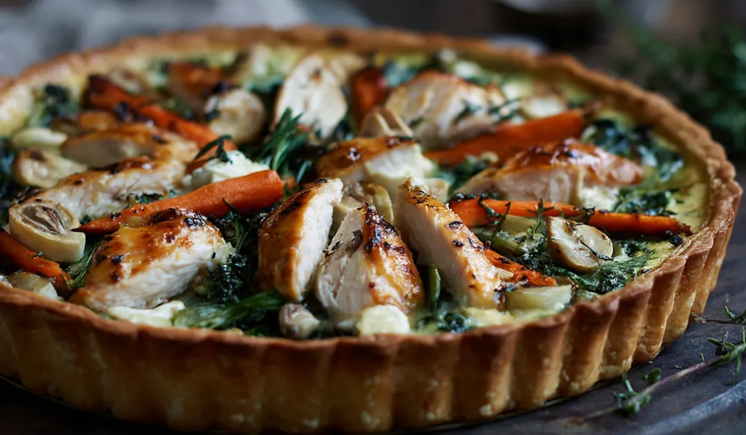 Cómo hacer tarta de pollo y verduras