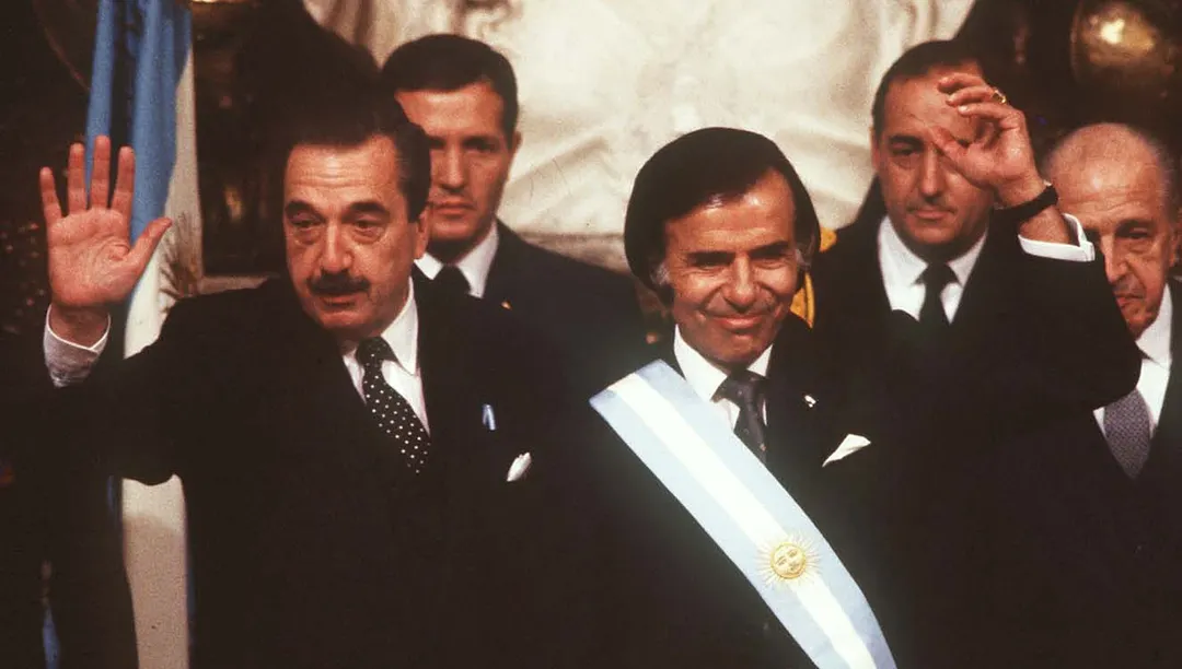 Raúl Alfonsín y Carlos Menem Foto: NA