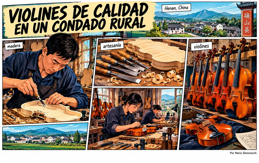 Cerca del 80% de los instrumentos fabricados en Queshan y se exportan a países como Estados Unidos, Alemania, Japón, Italia, República Chica y Finlandia.