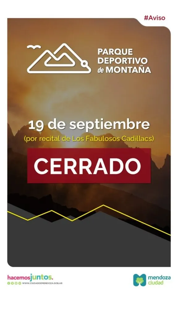 El Parque Deportivo de Montaña permanecerá cerrado durante toda la jornada.