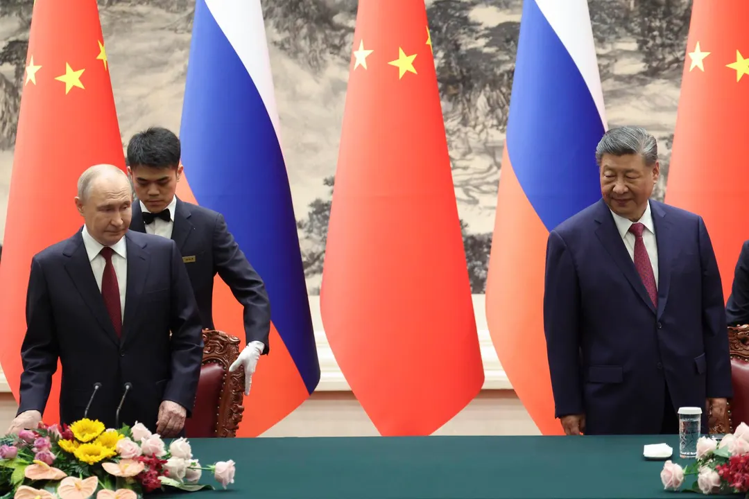 Rusia y China, a través de Vladimir Putin y Xi Jinping, buscaron poner límites a Estados Unidos. Foto Efe