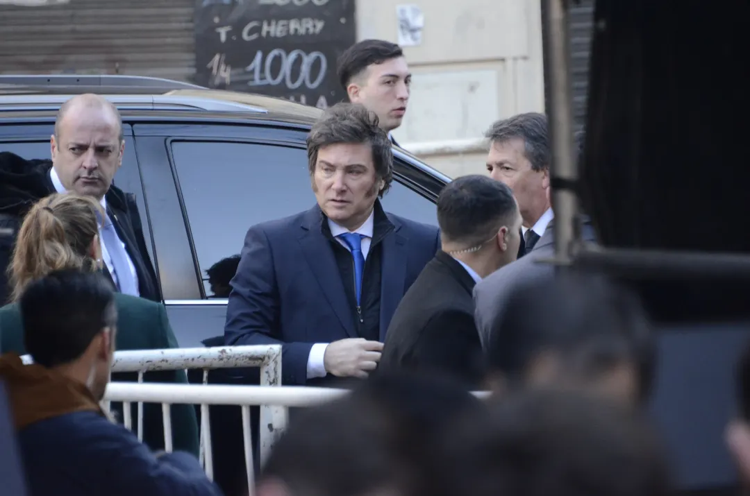 El presidente Javier Milei en el acto del 31° aniversario del atentado a la sede de la AMIA.