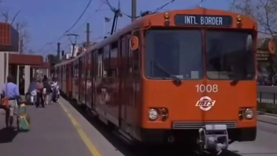 Las duplas del San Diego Trolley registradas en la filmación de 1988.
