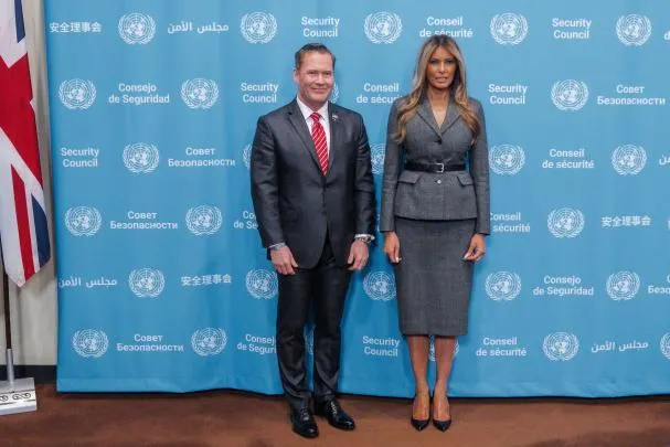 Melania Trump en la ONU.