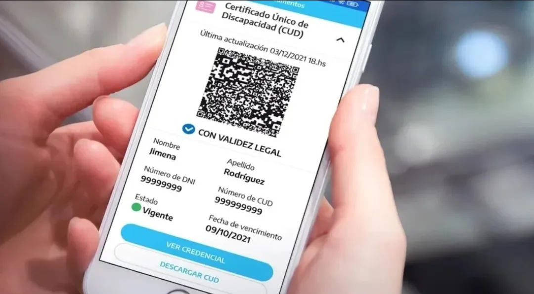 El CUD digital se genera automáticamente para personas mayores de 13 años que tengan su identidad validada en Mi Argentina. Foto: Archivo