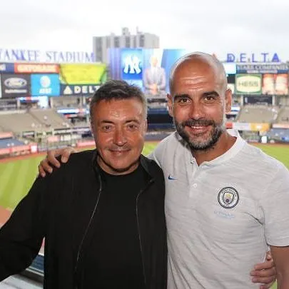 Pep, de visita a Nueva York para hablar de fútbol con Torrent.