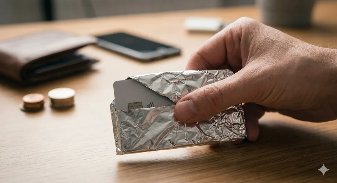 El papel de aluminio también da seguridad en las tarjetas de crédito. 