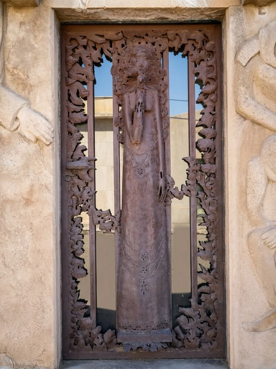Escultura realizada por el escultor mendocino Roberto Rosas, el herrero mágico. 