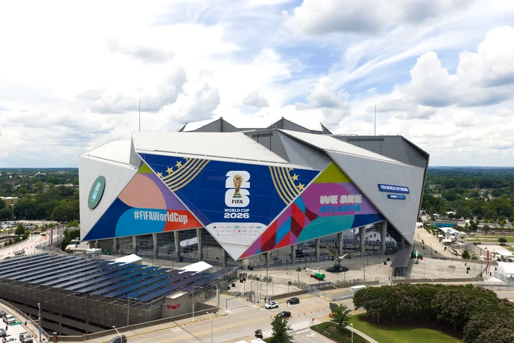 El Mercedez Benz Stadium, donde disputará este martes Argentina el partido ante Egipto.