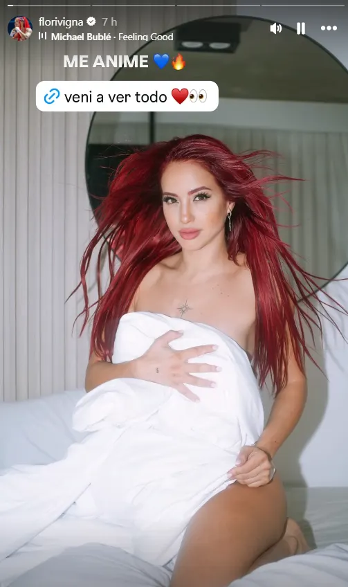 Flor Vigna sorprendió en redes. 
