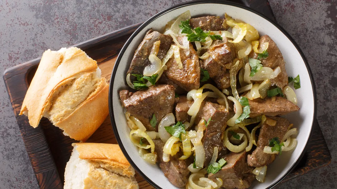 Receta fácil de hígado con cebolla