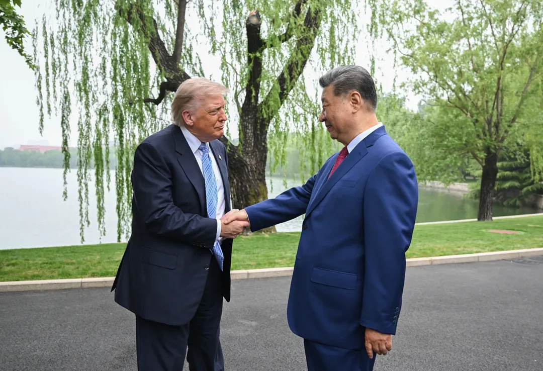 Donald Trump ya recibió a su par de China, Xi Jinping. Foto Efe