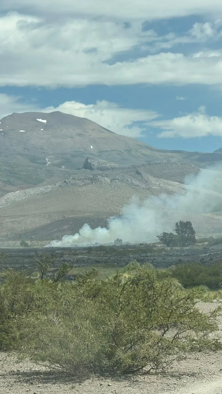 Bardas Blancas sigue bajo seguimiento por un incendio reavivado.