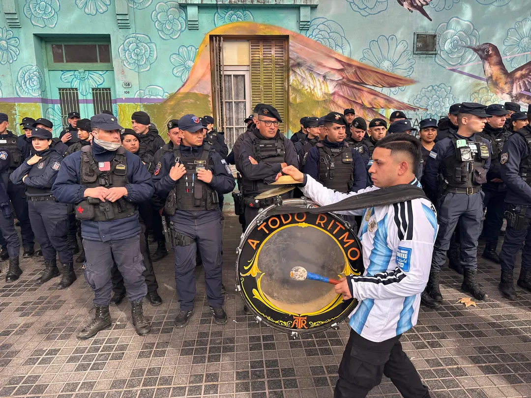El operativo de seguridad comenzó desde temprano.