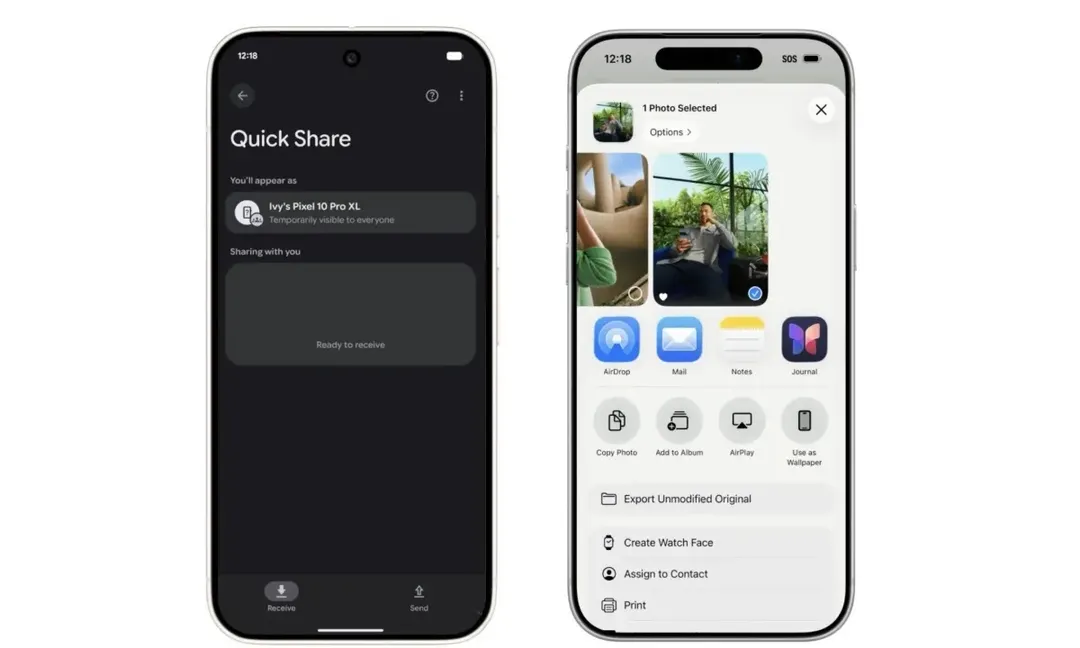Quick Share ahora conecta teléfonos Android con el ecosistema Apple de forma directa.