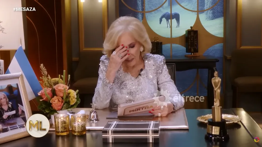 Mirtha Legrand se emocionó al agradecer por su Martín Fierro. 