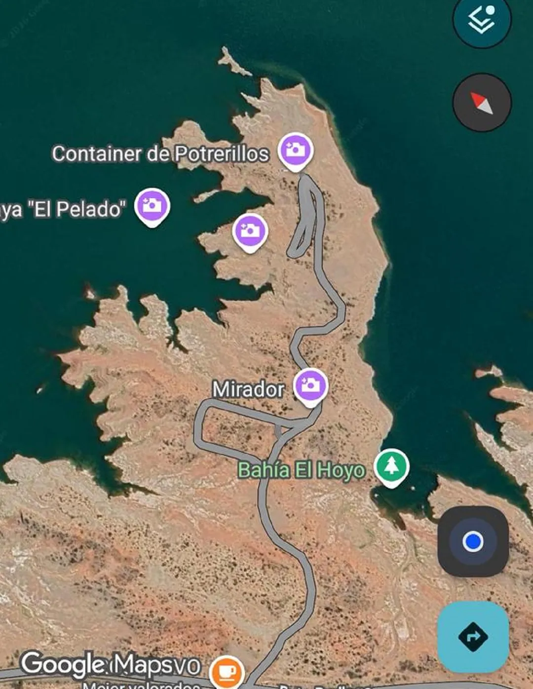 Zona donde se encuentran las montañas de basura. 