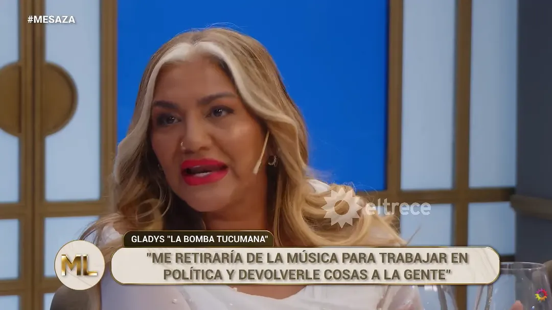 Gladys La Bomba Tucumana confesó su deseo de ingresar al mundo de la política. 