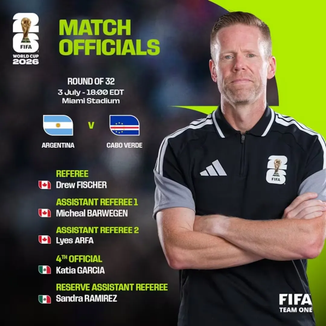 El árbitro canadiense fue confirmado por la FIFA para el cruce de dieciseisavos.