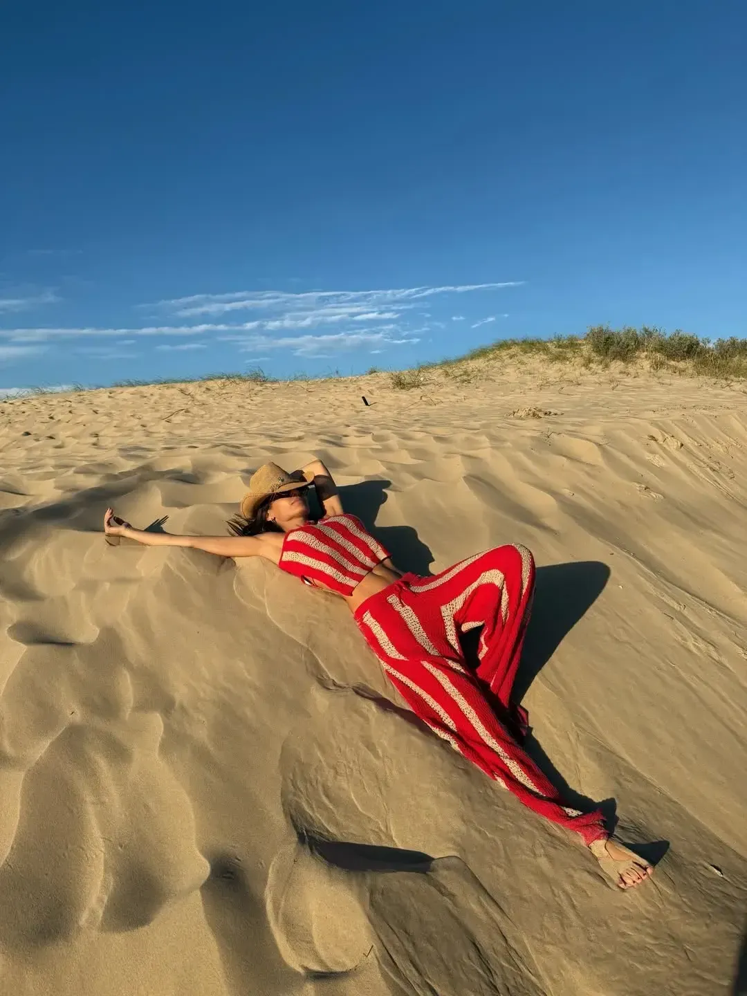 El look tejido de Pampita.