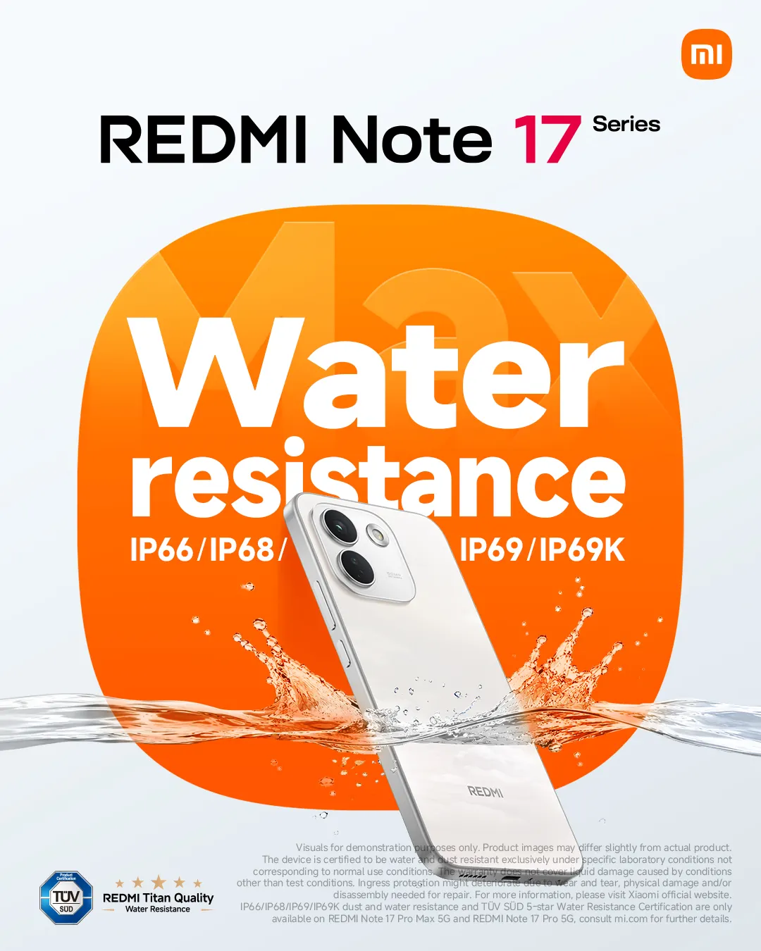 El diseño del Redmi Note 17 Pro Max mantiene la estética tradicional de la línea.