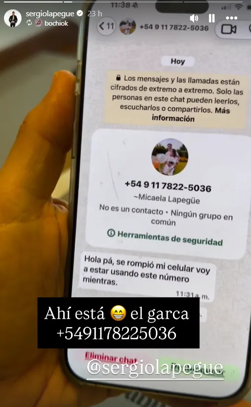 Sergio Lapegüe víctima de un intento de estafa. 