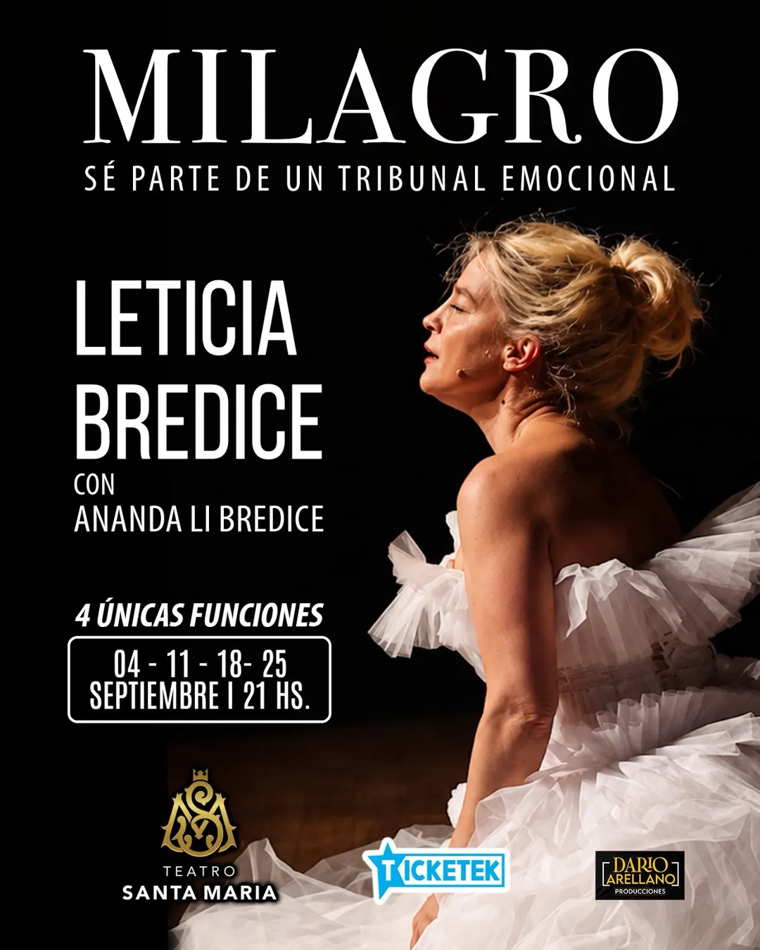 "Milagro" tendrá cuatro únicas funciones