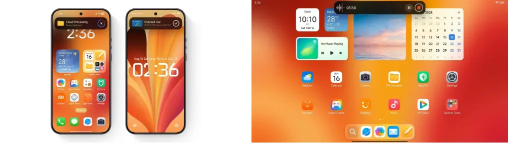 Xiaomi HyperOS: HyperIsland ofrece información en tiempo real mediante animaciones dinámicas integradas con Android 16.