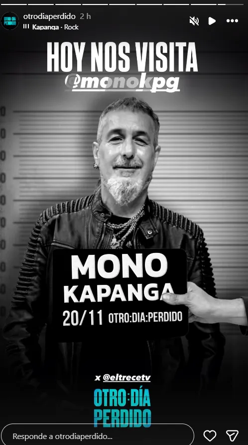 El Mono de Kapanga, es el invitado de Mario Pergolini para el programa del jueves. 