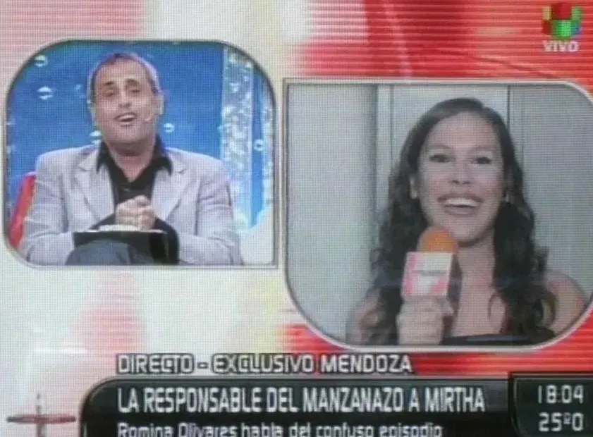 Romina apareció en Intrusos luego del incidente.