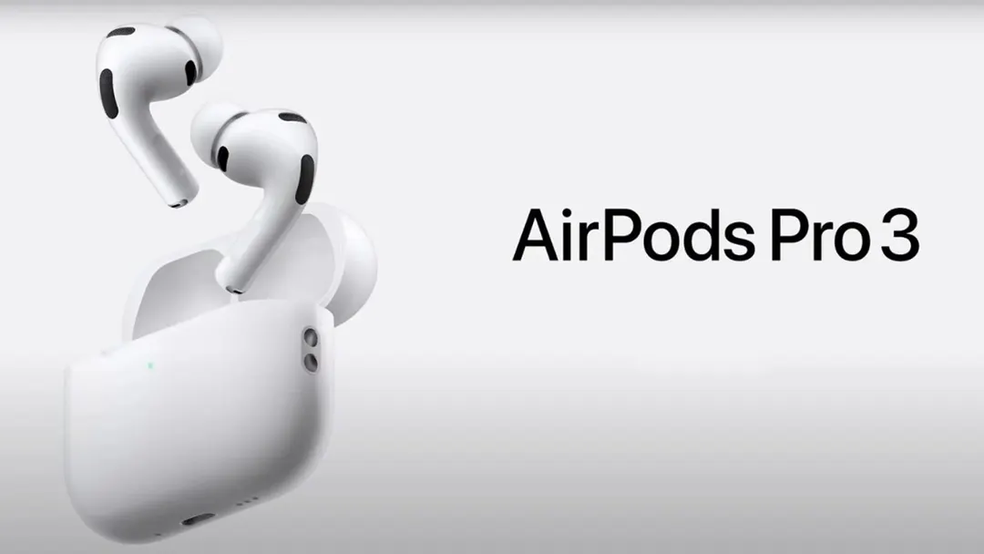 Apple AirPods Pro 3: cancelación de ruido avanzada y monitoreo inteligente del ritmo cardíaco.