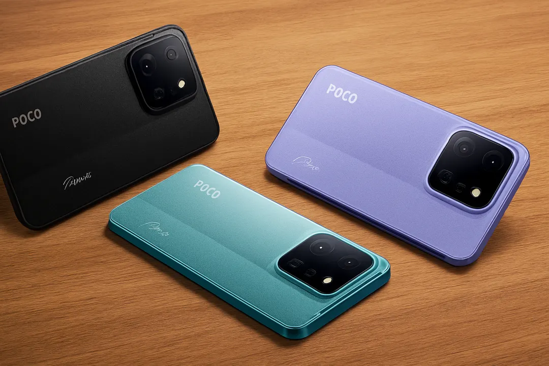 El POCO C 85 llega disponible en tres colores.