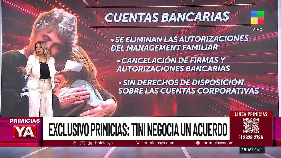 El acuerdo que Tini Stoessel negocia con su padre. 