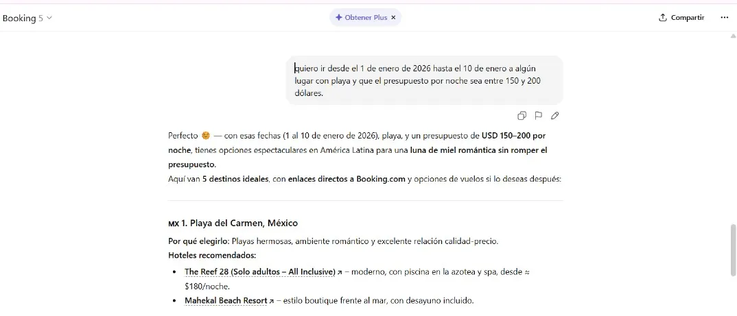 Prueba que hicimos con ChatGPT. 