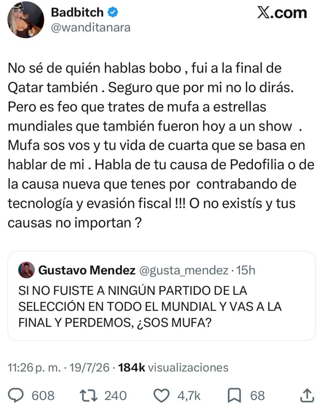 La respuesta de la empresaria al comunicador.