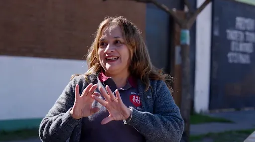 Nélida Meza, primera maestra y directora de Nivel Inicial en Fe y Alegría Resistencia.