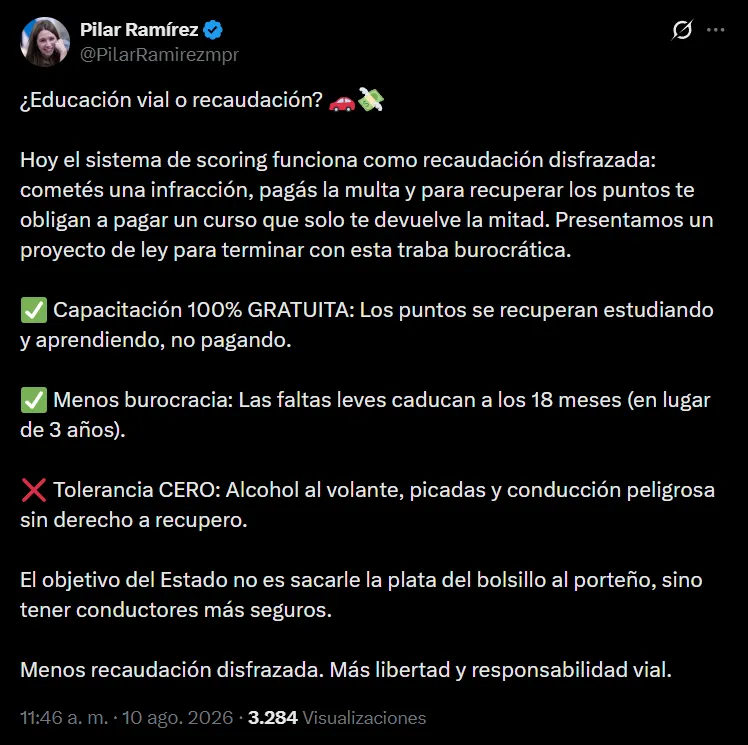 Pilar Ramírez presentó un proyecto para modificar el sistema de scoring en CABA.