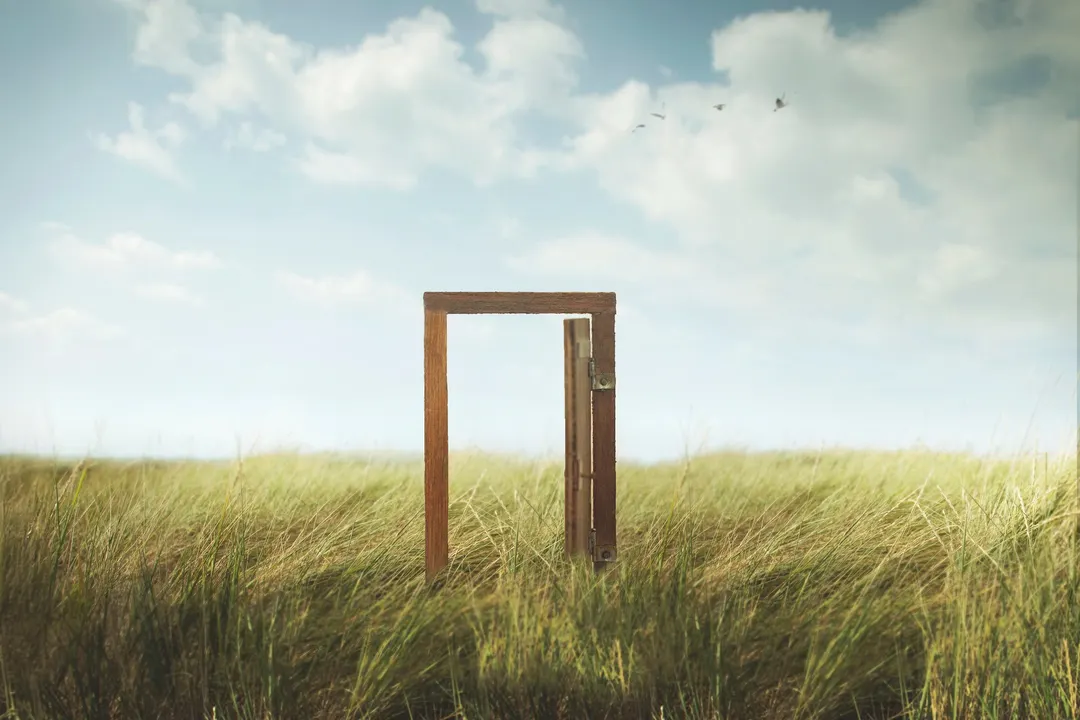 Una puerta, en e ste caso, abierta. 