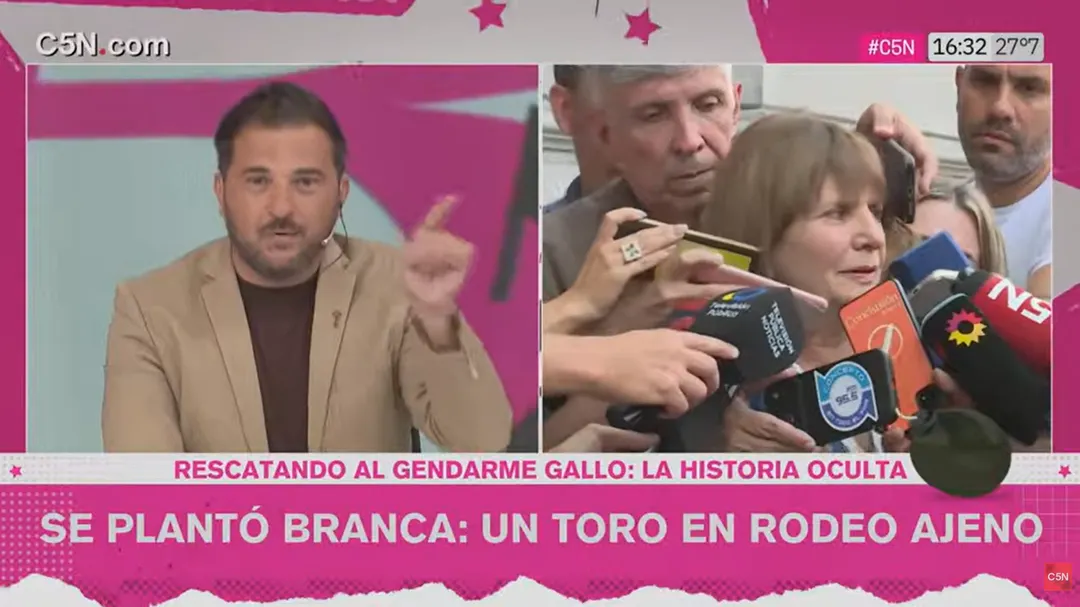 Diego Brancatelli estalló contra Patricia Bullrich.
