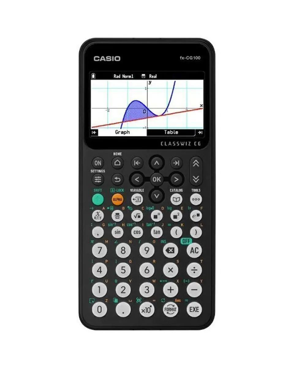Casio FX-CG100 ClassWiz: Pantalla LCD a color con gráficos 3D y entorno de programación en Python.