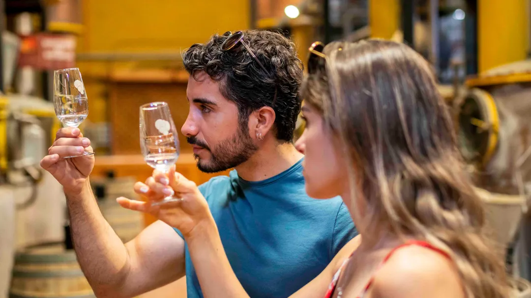 Enoturismo, con pisco y vinos.