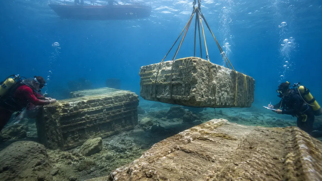 Los restos del descubrimiento estaban bajo el mar Mediterráneo, frente a la costa de Egipto.