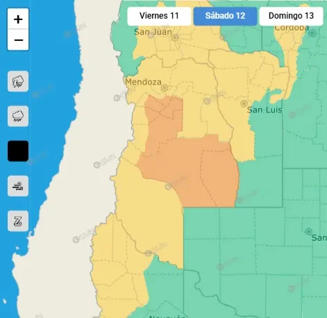 El SMN emitió un alerta por nevadas para este sábado. 