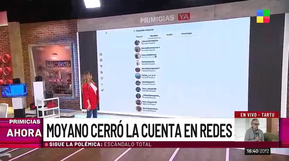 Facundo Moyano cerró sus redes. 