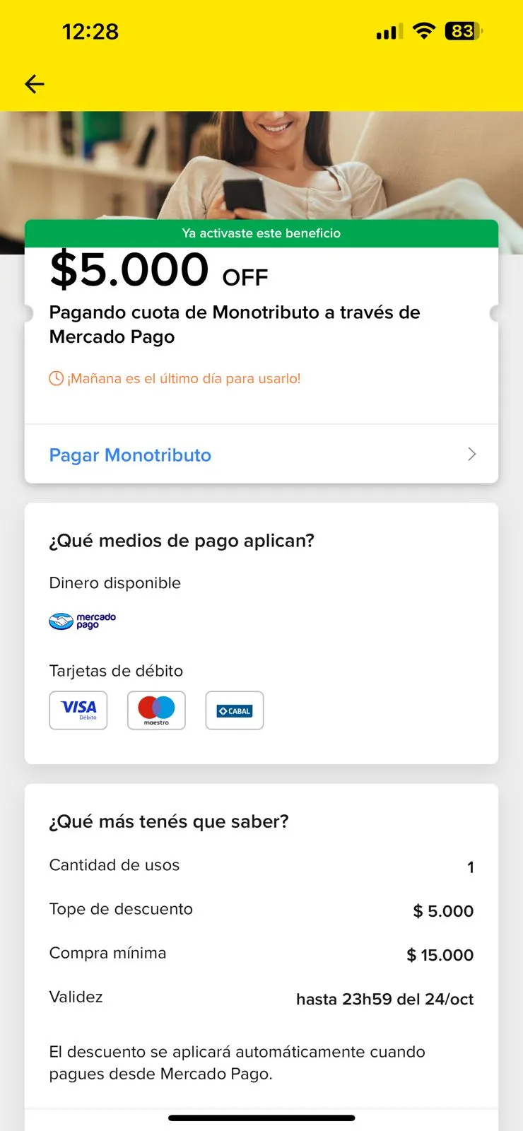 Mercado Pago y ARCA, unidos por un descuento en el monotributo.
